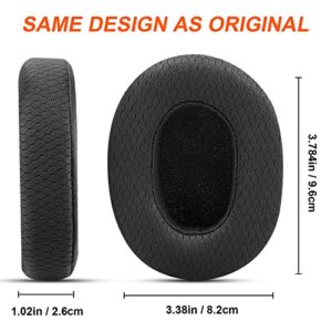 Gvoears Replacement Ear Pads Cushions for Skullcandy Crusher Wireless, Crusher ANC/EVO, Hesh ANC/EVO, Hesh 3 Wireless, Also Fit for Skullcandy Venue Wireless ANC Headphone with Black Mesh Fabric