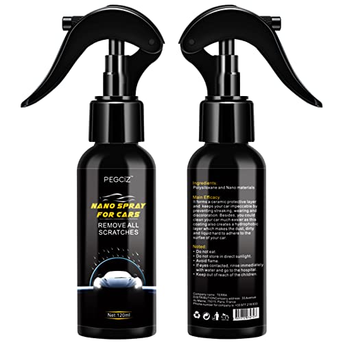 2PCS Car Scratch Removal Spray, Nano Spray for Cars, Car Nano Repairing Spray, Protection & Swirl Remover Polish, Scratch Removal for All Car Body, Removes Any Scratch and Mark