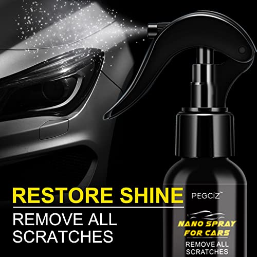 2PCS Car Scratch Removal Spray, Nano Spray for Cars, Car Nano Repairing Spray, Protection & Swirl Remover Polish, Scratch Removal for All Car Body, Removes Any Scratch and Mark