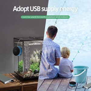 Aquarium Air Pump for Tank – Oxygen Aerator Pump Bubbler Kit with Air Stone, Airline Tubing for 1.5-7 Gallon Mini Fish Tank