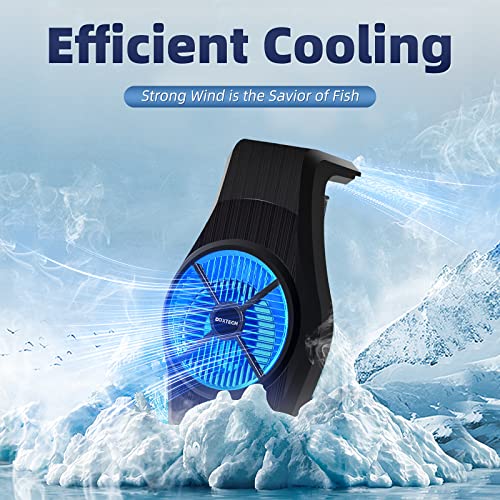 UPETTOOLS Fish Tank Chillers Fan,Aquarium Cooling Fan Cold Wind Chiller for Shrimp、Coral、Tropical and Sea Fish Tank（7-15Gal）