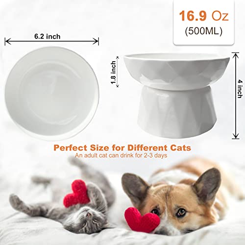 Kopmath Cat Water Fountain, Automatic Pet Drinking Fountain, 4 Different Height Circulation Bowls for Multiple Pets, Ultra-Quiet Water Dispenser with Filters, 2.8L /94 oz, Easy to Install & Clean