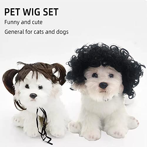 Halloween Funny Pet Wigs for Dogs, Cat Wigs.Dog Birthday, Dog Cosplay, Dog Costumes, Pet Wigs. (Red Explosive Head)