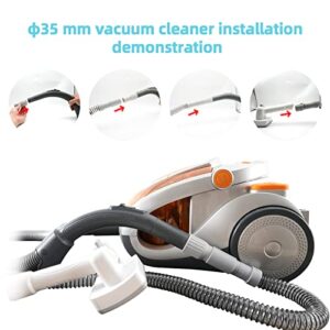 Self-Cleaning Pet Grooming and Shedding De-shedding Remove Brushes Vacuum Attachment Kit - Great for Dogs, Cats, Rabbits! Works with Most Vacuum Brands and Dyson V7 V8 V10 V11 V12 V15 Vacuum Cleaner (KIT6)