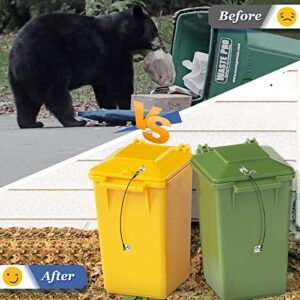 Bfttlity Trash Can Lid Lock Trash Can Locks for Animals Metal Universal Trash Can Lock for Outdoor Garbage Can Prevent Garbage from Overflowing (2 Pack)