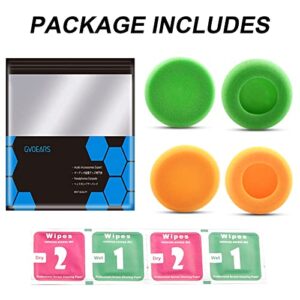 GVOEARS Replacement Cushion Ear Pads for Koss Portapro Headphones 2 Pairs (Green+Orange)