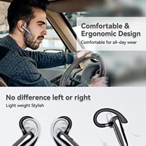 Bluetooth Headset Wireless Earpiece 2023 New Noise Canceling with Mic for Cell Phones, 80H Talking Time Hands-Free Bluetooth 5.1 Earpiece Charging Case in-Ear Wireless Earphones for Truck Driving