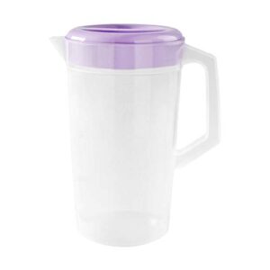 doitool 2300ml gallon water jug with lid- plastic pitcher water filter pitcher- heavy- duty iced tea pitcher water jug for drinking water lemonade juice beverage ice tea （ violet ）