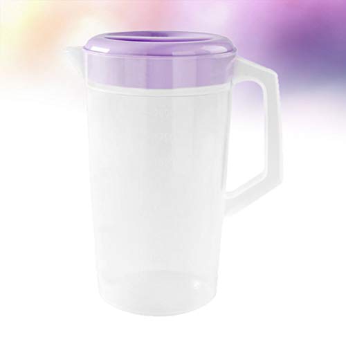 DOITOOL 2300ML Gallon Water Jug with Lid- Plastic Pitcher Water Filter Pitcher- Heavy- duty Iced Tea Pitcher Water Jug for Drinking Water Lemonade Juice Beverage Ice Tea （ Violet ）