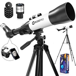 telescopes for adults astronomy, telescope for kids, 70mm aperture 500mm focal length astronomical refractor telescope, telescopes for astronomy beginners adults with phone adapter & finder scope