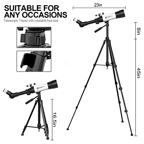 Telescopes for Adults Astronomy, Telescope for Kids, 70mm Aperture 500mm Focal Length Astronomical Refractor Telescope, Telescopes for Astronomy Beginners Adults with Phone Adapter & Finder Scope