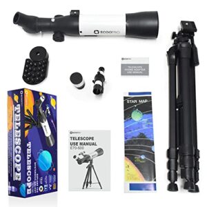 Telescopes for Adults Astronomy, Telescope for Kids, 70mm Aperture 500mm Focal Length Astronomical Refractor Telescope, Telescopes for Astronomy Beginners Adults with Phone Adapter & Finder Scope