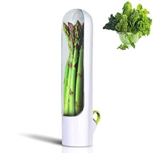 plplaaoo herb saver pod, herb storage container clear windowed,good watertight integrity,fits in all standard refrigerator doors for cilantro mint parsley asparagus