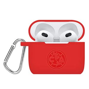 club america engraved silicone case cover compatible with apple airpods generation 3 (red)
