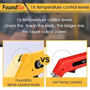 FoundGo 250W Electric Hot Knife Foam Cutter Styrofoam Cutting Tool Hot Wire Foam Cutter for EPS, XPS, Polyethylene with Storage Case& 6"/8"/10" Blades