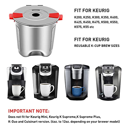 (1 PACK) Reusable K Cups Fit for Keurig 2.0 and 1.0 Coffee Maker,Stainless Steel K Cup Reusable,K Cup Reusable Coffee Pods for Keurig BPA FREE