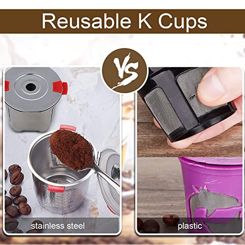 (1 PACK) Reusable K Cups Fit for Keurig 2.0 and 1.0 Coffee Maker,Stainless Steel K Cup Reusable,K Cup Reusable Coffee Pods for Keurig BPA FREE