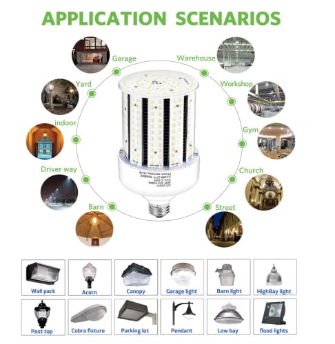 Philips 559757 Corn Cob 45W LED = 175W - 200W HID Retrofit Lamp 6200 Lumen Light Bulb Outdoor Post Tops Parking Lots Ballast Bypass 3000K Mogul 45CC/LED/830/ND ED23.5 ED28 BT28 MVR175 MH175/ED28 MH175