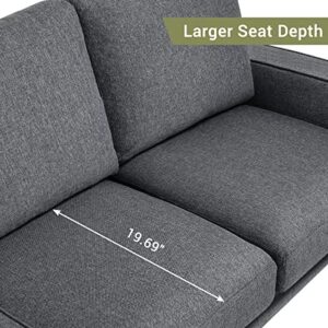 AOGLLATI 58" Small Loveseat for Bedroom with Hidden Storage, Love Seat with 2 USB Charging Ports, Loveseat Sofa with Side Storage Pocket, Sofa Couch for Living Room Apartment and Small Spaces