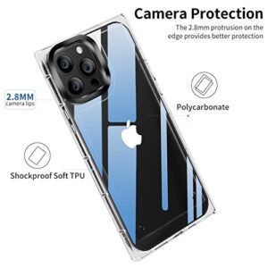 Jmltech Clear iPhone 14 Pro Max Case Silicone Square Shockproof Protective Drop Protection Phone Case Cover for iPhone 14 Pro Max (Clear)