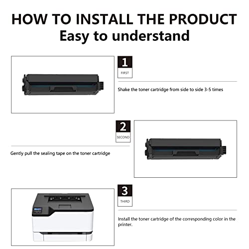 JUEL Compatible Replacement for Lexmark 4 Pack CS331 20N10K0 20N10C0 20N10M0 20N10Y0 Toner Cartridge | Works with CS331dw CX331adwe Printer, (K/C/M/Y)