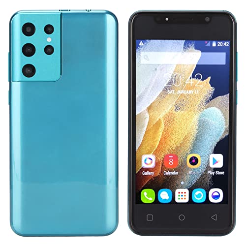 S21 Ultra Unlocked Smartphone for Android 11, Unlocked Cell Phone,5.0" HD Display Face ID 4GB 32GB Mobile Phone Dual SIM,10 Core,5MP 8MP Dual Camera, 2500mAh,WiFi,BT,FM Supported (Green-US)