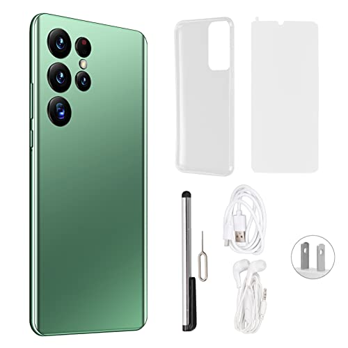 Hilitand S22 Ultra Unlocked Smartphone for Android 12, 4G Unlocked Cell Phone, 6.6" FHD Display Face ID, Dual SIM,10 Core,48MP 72MP,6800mAh,128GB Expandable WiFi,BT,FM,GPS Supported (Green-US)