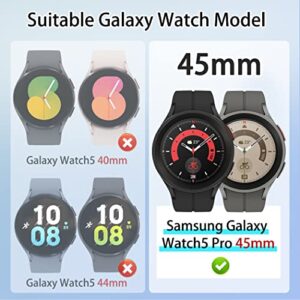 Suoman 4-Pack for Samsung Galaxy Watch 5 Pro 45mm Screen Protector, Tempered Glass Screen Protector for Samsung Galaxy Watch 5 Pro Smartwatch 45mm [9H Hardness]