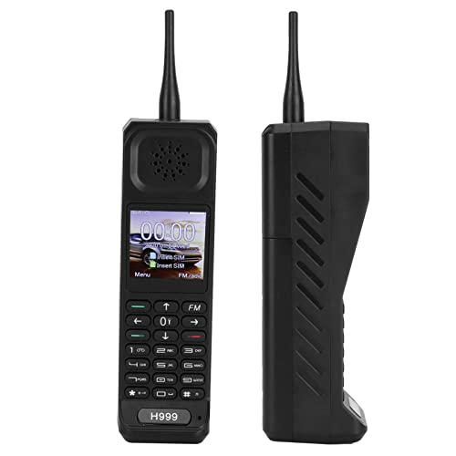 Diyeeni Classic Old Mobile Phone, 1.54in Screen Retro Mobile Phone, 2G Cell Phone for Elderly, 4800mAh Battery, Dual Card Dual Standby, Support Radio, Bluetooth, Vibration, Flashlight(Black)