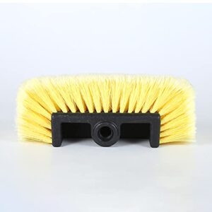 detailer space 10" soft bristle car wash brush head, perfect for auto cars, rv, truck boat camper cleaning house siding, floors and more! (yellow)…
