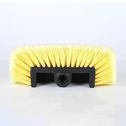 Detailer Space 10" Soft Bristle Car Wash Brush Head, Perfect for Auto Cars, RV, Truck Boat Camper Cleaning House Siding, Floors and More! (Yellow)…