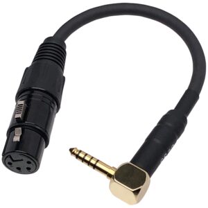 CESS-252 Right Angle 4.4mm to 4 Pin XLR Female Jack Headphone Adapter Cable