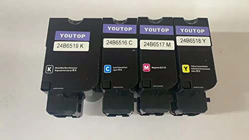 YOUTOP Remanufactured 4PK 24B6519 24B6516 24B6517 24B6518 Toner Cartridge Replacement for Lexmark C4150