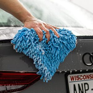 [Noodle] Microfiber Car Wash Pad (9"x9") Gold/Gray - 1 Pack