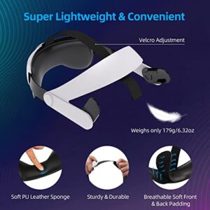 COSOOS Head Strap for Quest 2, Comfortable VR Headset Elite Strap Replacement for Enhanced Comfort and Long Playtime in VR, Reduce Head Pressure