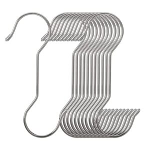 evestroka 12 pack 7.9 inch s hooks stainless steel long heavy duty for hanging clothes 20cm