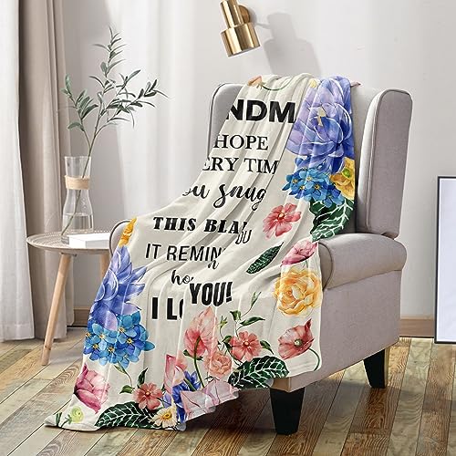 Xutapy Grandma Gifts Blanket 60’’x50’’, Best Gifts for Grandma, Great Grandma Birthday Gifts, Grandma Gifts from Grandchildren, Gigi Gifts for Grandma, Nana Gifts, to My Grandmother Gift Ideas