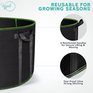 2-Pack 50 Gallon Grow Bags - Heavy Duty Fabric Planter with Reinforced Handles, Weatherproof Garden Grow Bags, Extra Large Grow Bags, Breathable Fabric Garden Bed Plant Pots and Felt Pots for Plants