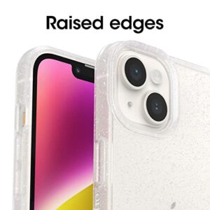 OtterBox iPhone 14 & iPhone 13 Prefix Series Case - STARDUST (Clear/Glitter), Ultra-thin, Pocket-friendly, Raised Edges Protect Camera & Screen, Wireless Charging Compatible
