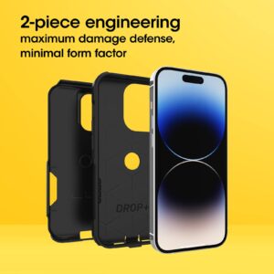 OtterBox iPhone 14 Pro (ONLY) Commuter Series Case - BLACK , slim & tough, pocket-friendly, with port protection