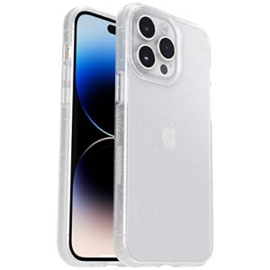 otterbox iphone 14 pro (only) prefix series case - stardust (clear/glitter), ultra-thin, pocket-friendly, raised edges protect camera & screen, wireless charging compatible