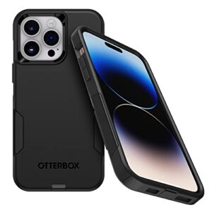 otterbox iphone 14 pro max (only) commuter series case - black , slim & tough, pocket-friendly, with port protection