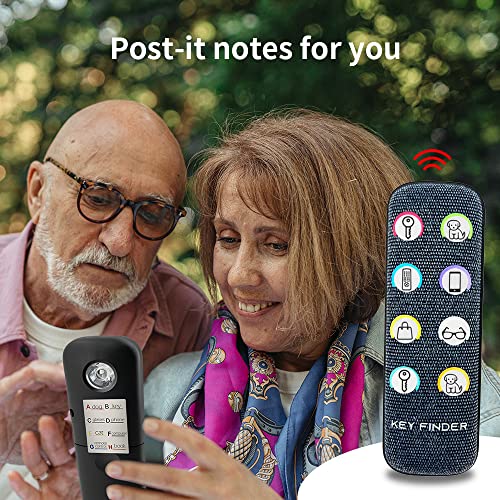 Key Finder with Extra Backup Advanced Fabric RF Transmitter, Item Locator with 131ft Working Range, Wireless Key Tracker with 85dB Loud Beep, Pet/Wallet/Phone Tracker
