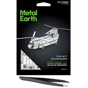 metal earth ch-47 chinook 3d metal model kit bundle with tweezers fascinations