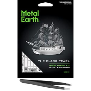 metal earth black pearl pirate ship 3d metal model kit bundle with tweezers fascinations