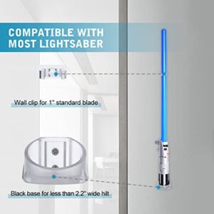 Lenink 2 Pack Clear Lightsaber Wall Mount, Lightsaber Holder Rack Compatible with Galaxy’s Edge Lightsabers, Darth Revan Lightsaber, Darth Vader Sabers and Most Lightsaber