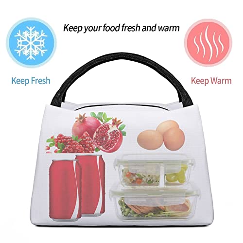 MOLIAN Mushrooms Fungi Nature Lunch Bag Insulated Lunch Box Cooler Tote Bag For Women Men Black