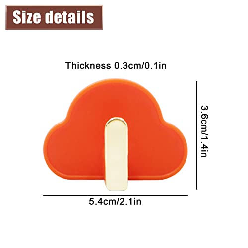8Pcs Cloud Adhesive Hooks, Cute Wall Hangers Without Nails, Colorful Sticky Hooks, Decorative Hooks for Girls Bedroom, Hanging Coat Key Bag Hat Bathroom Robe Towel (4 Colors)