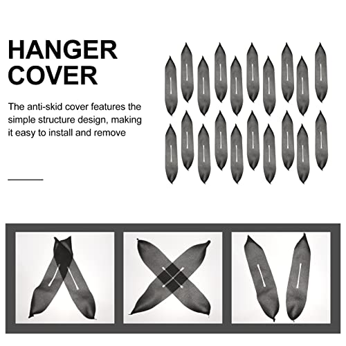 Milisten Hanger Sponge Cover 20pcs Hanger Grips Hanger Sponge Strips Foam Hanger Protection Strips Anti- Skid Hanger Covers Clothes Hanging Accessories Hangers Garment Protector