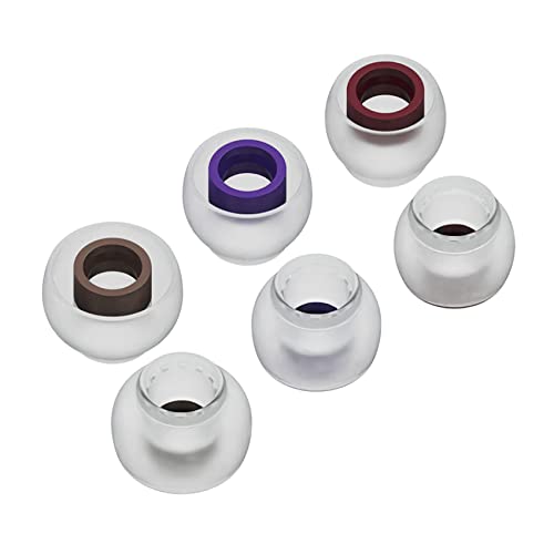 6 PCS/3 Pairs Earbud Tips Yinyoo TRI Clarion Replacement Silicone Ear Buds Tips Earbuds Rubber Tips for 4.50mm-5.50mm Inner Nozzle in Ear Earphones Earbuds(3color, 6PCS,3 Pair,S/M/L)